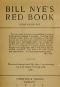[Gutenberg 51973] • Bill Nye's Red Book / New Edition